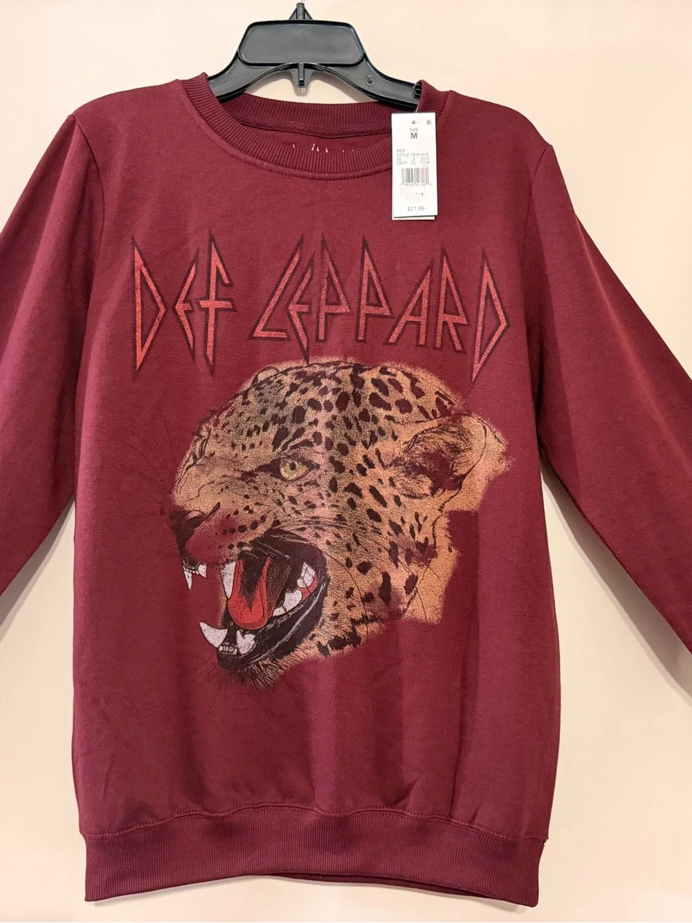 Men’s Maroon Def Leppard Graphic Tee